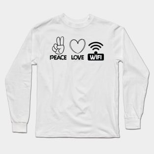 love peace wifi Long Sleeve T-Shirt